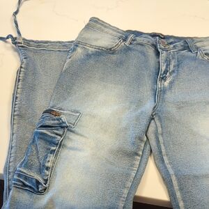 Wide Leg Cargo Jeans New Without Tags